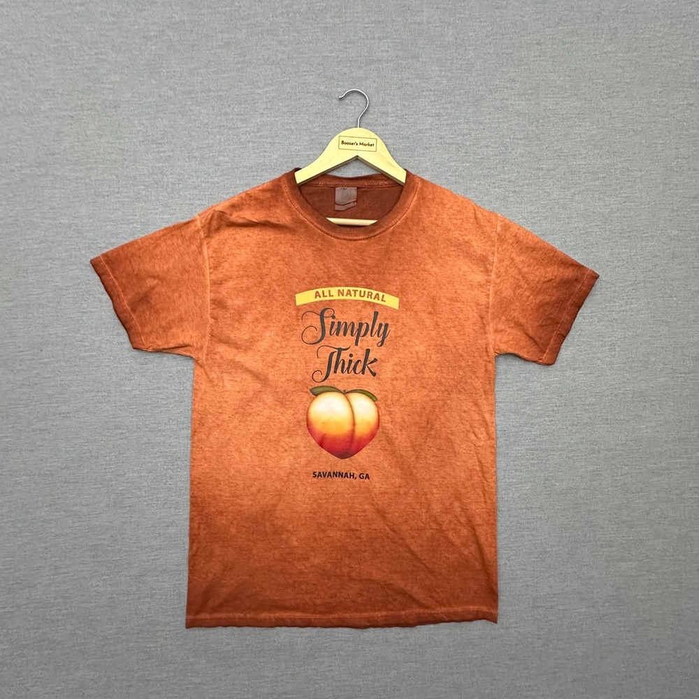 Colortone Savannah Georgia T Shirt Adult Medium Orange Thick Peaches Faded